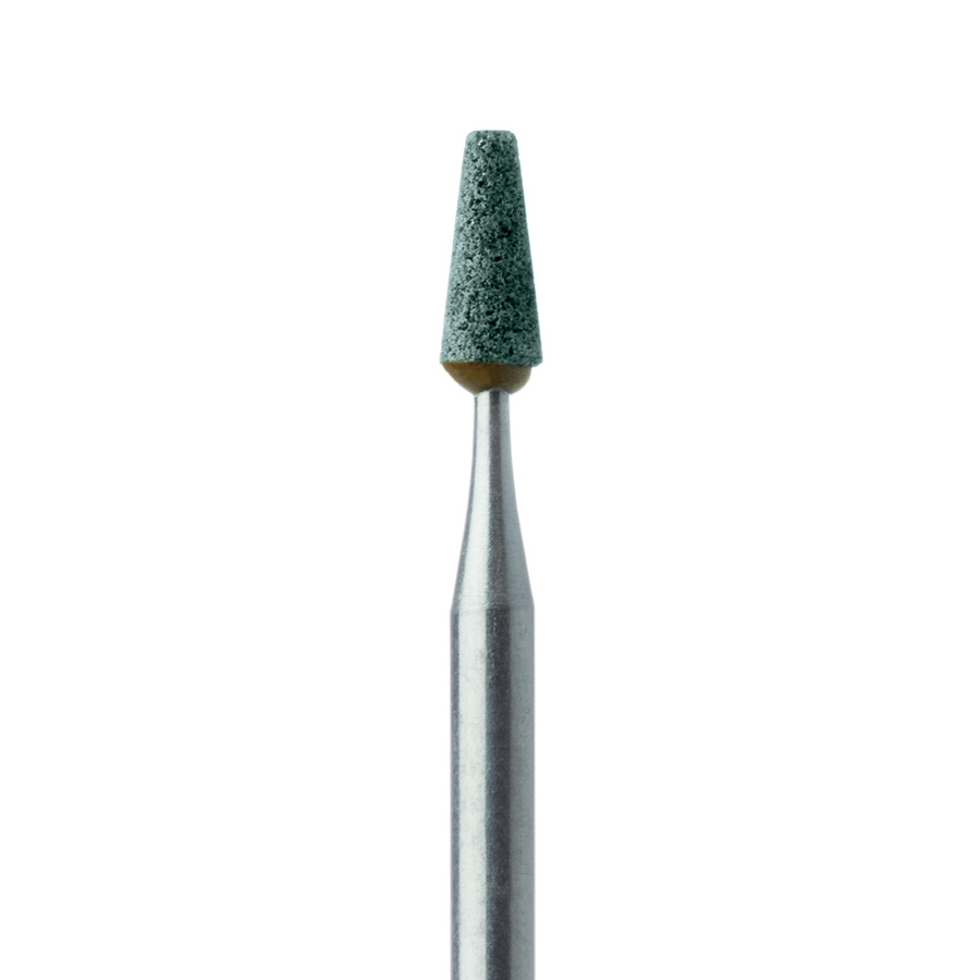 649-025-HP-GRN Abrasive, Green, Tapered Flat End, 2.5mm Ø, Fine, HP