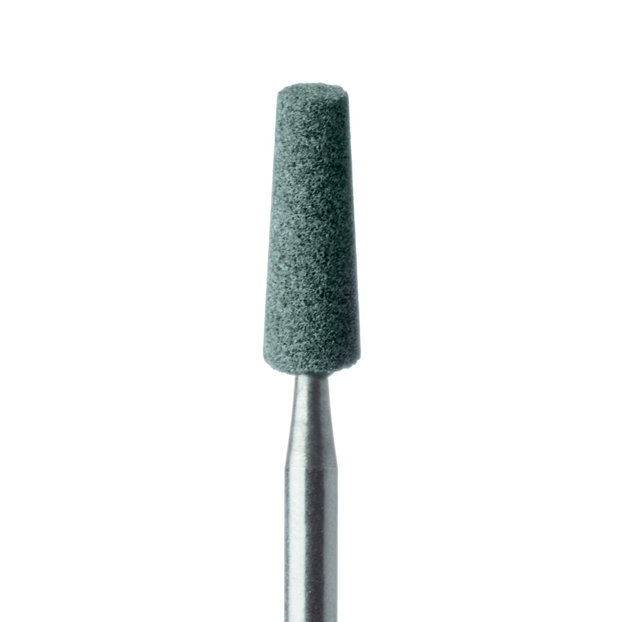 653-040-HP-GRN Abrasive, Green, Tapered Long Flat End, 4mm Ø, Medium, HP