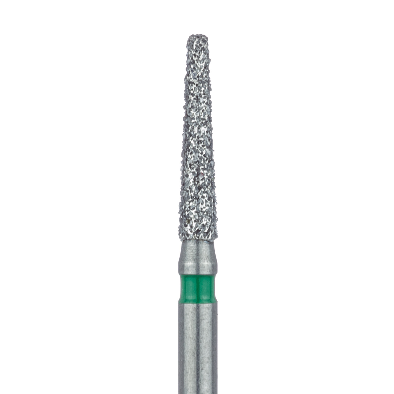 847RG-016-FG Long Tapered Round Edge Diamond Bur, 1.6mm Ø, Coarse, 0.9mm Tip Ø, FG