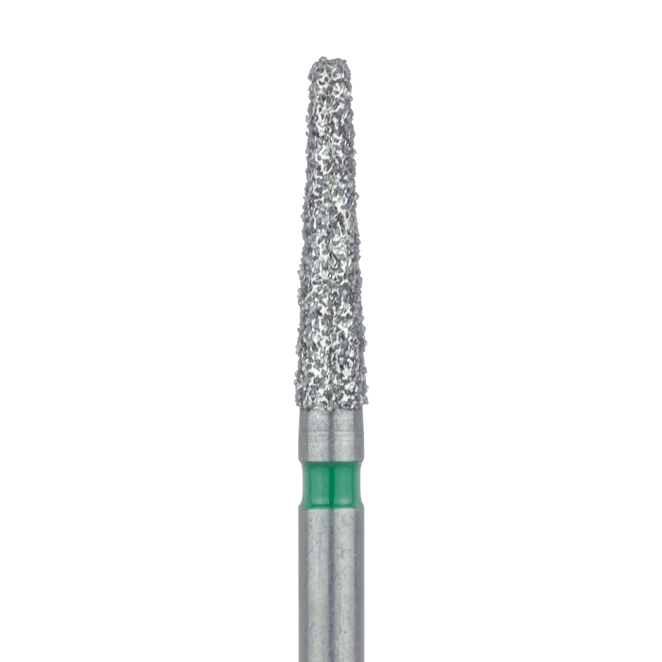 847RG-018-FG Long Tapered Round Edge Diamond Bur, 1.8mm Ø, Coarse, 1.4mm Tip Ø, FG