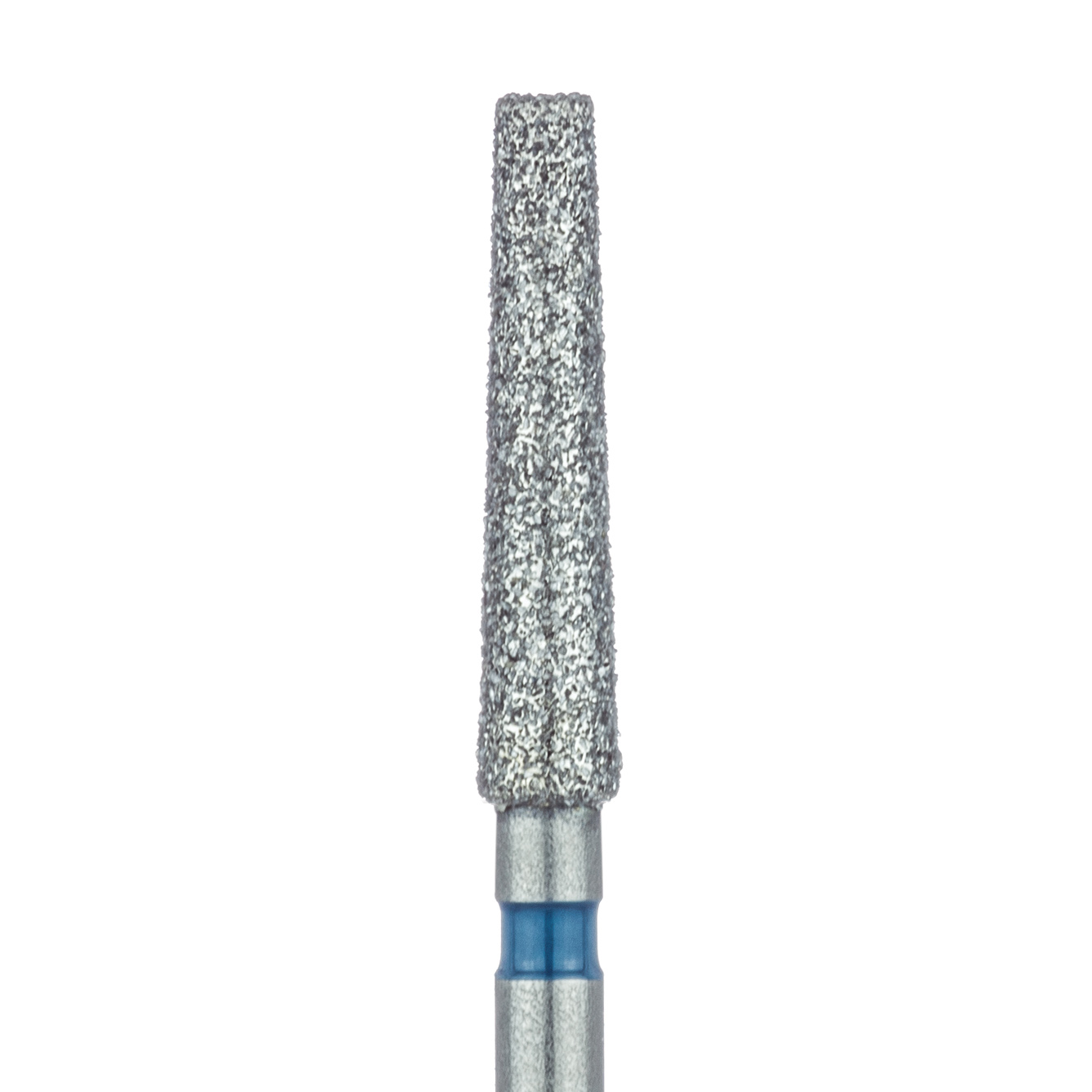848-021-FG Extra Long Tapered Flat End Diamond Bur, 2.1mm Ø, Medium, 1.4mm Tip Ø, FG