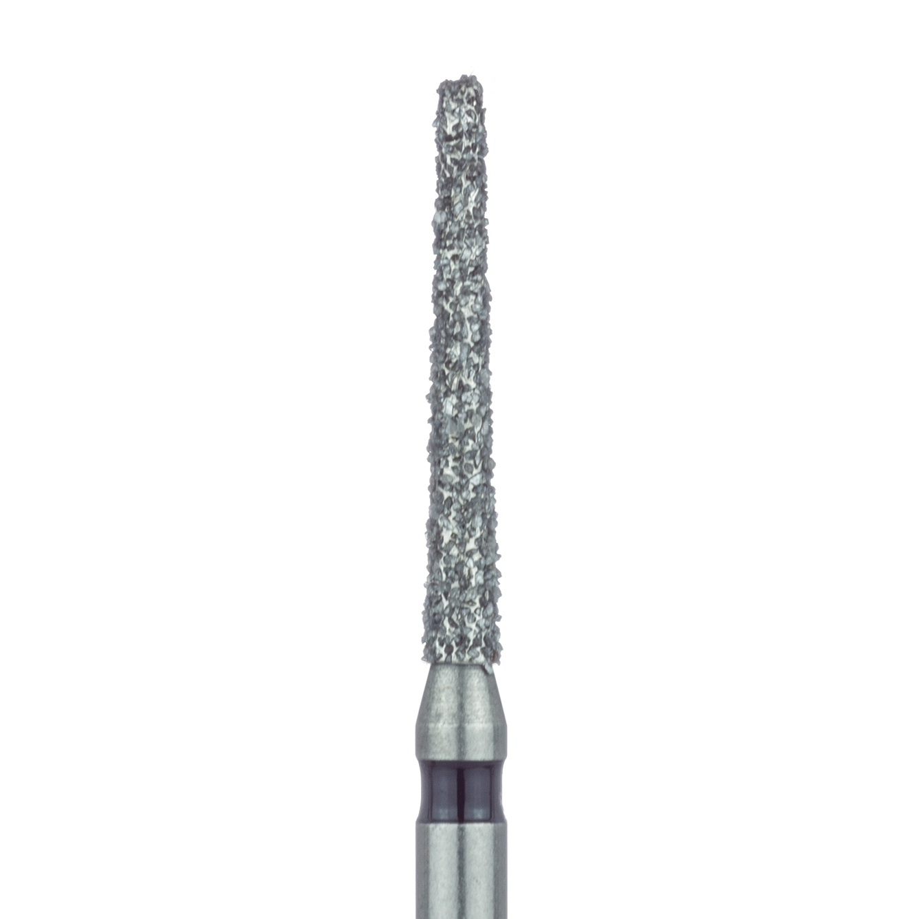848H-014-FG Extra Long Tapered Flat End Diamond Bur, 1.4mm Ø, Super Coarse, 0.8mm Tip Ø, FG