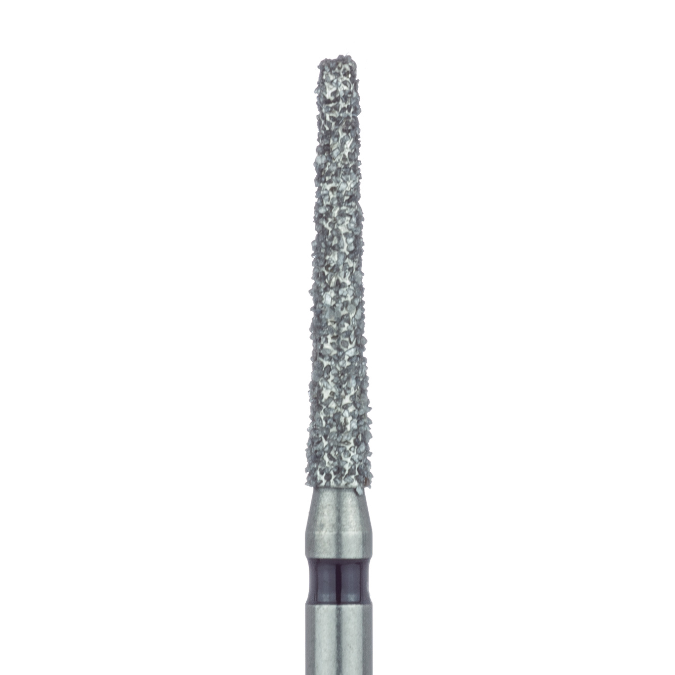 848H-016-FG Extra Long Tapered Flat End Diamond Bur, 1.6mm Ø, Super Coarse, 0.9mm Tip Ø, FG