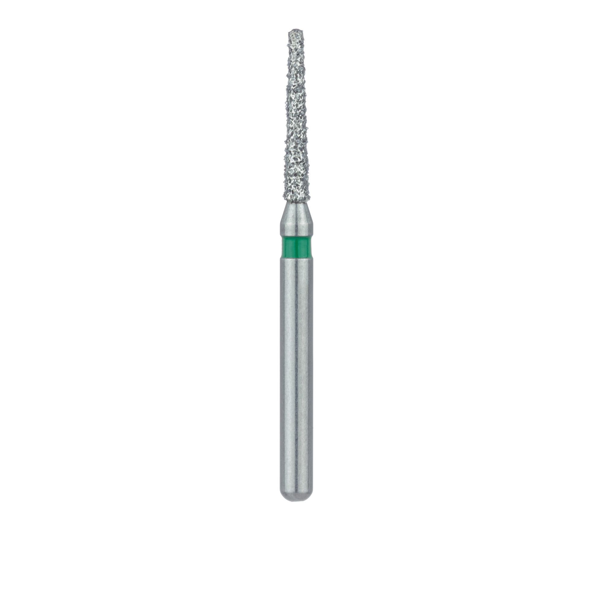 1112.7C Single-Use Diamond Bur, Sterile, 25 Pack, 1.2mm Ø, Tapered, Round End, 7mm Working Length, Coarse, FG