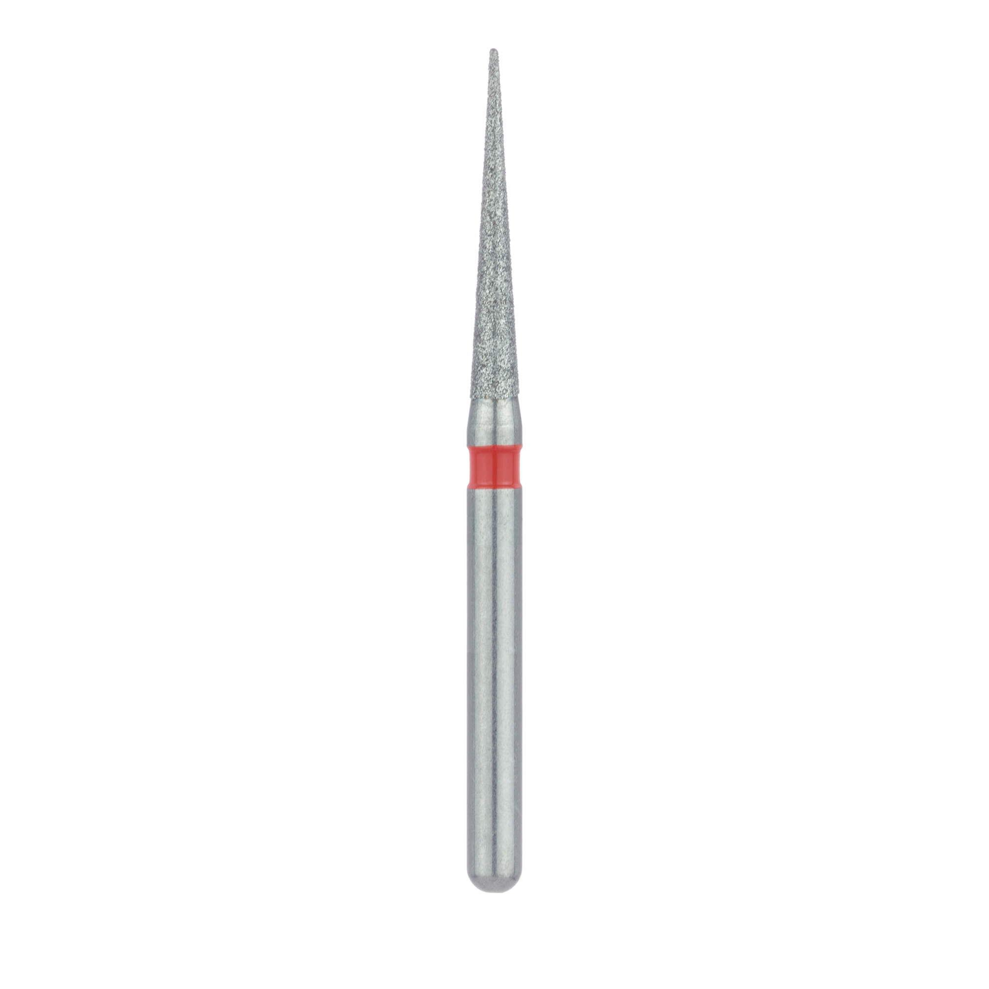 1314.10F Single-Use Diamond Bur, Sterile, 25 Pack, 1.4mm Ø, Tapered Point, Needle, 10mm Working Length, Fine, FG