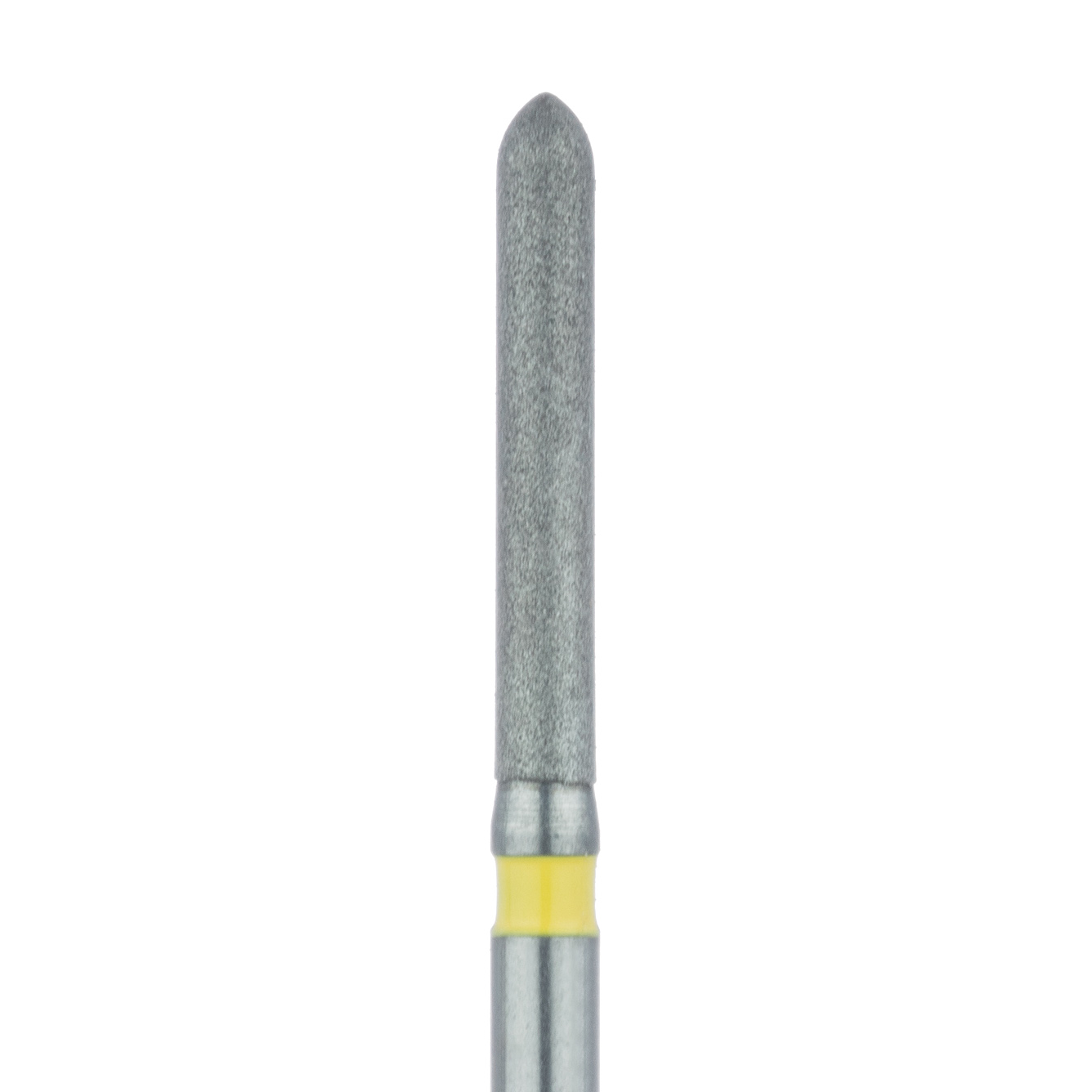 869C-014-FG Long Torpedo Diamond Bur, Beveled Tip, 1.4mm Ø, Extra Fine, HP
