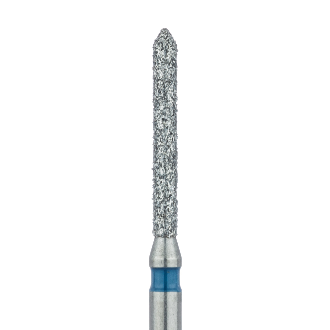 886-012-FG Long Pointed Tip Cylinder Diamond Bur, 1.2mm Ø, Medium, FG