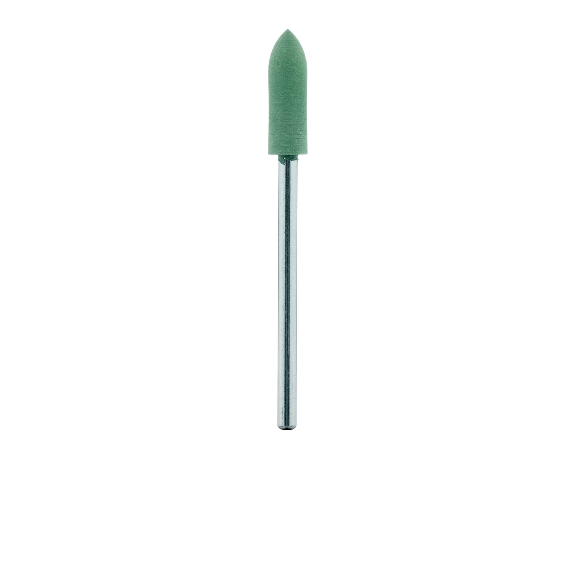 9507H-050-HP-GRN Polisher, Green, Pointed Cylinder, 5mm Ø, High Shine (Fine), HP