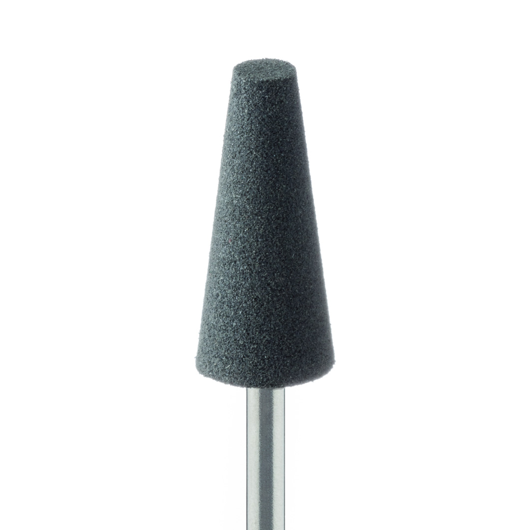 9577P-080-HP-GREY Polisher, For Acrylics, Grey Flat End Cone, Polishing, 8mm Ø, Medium, HP