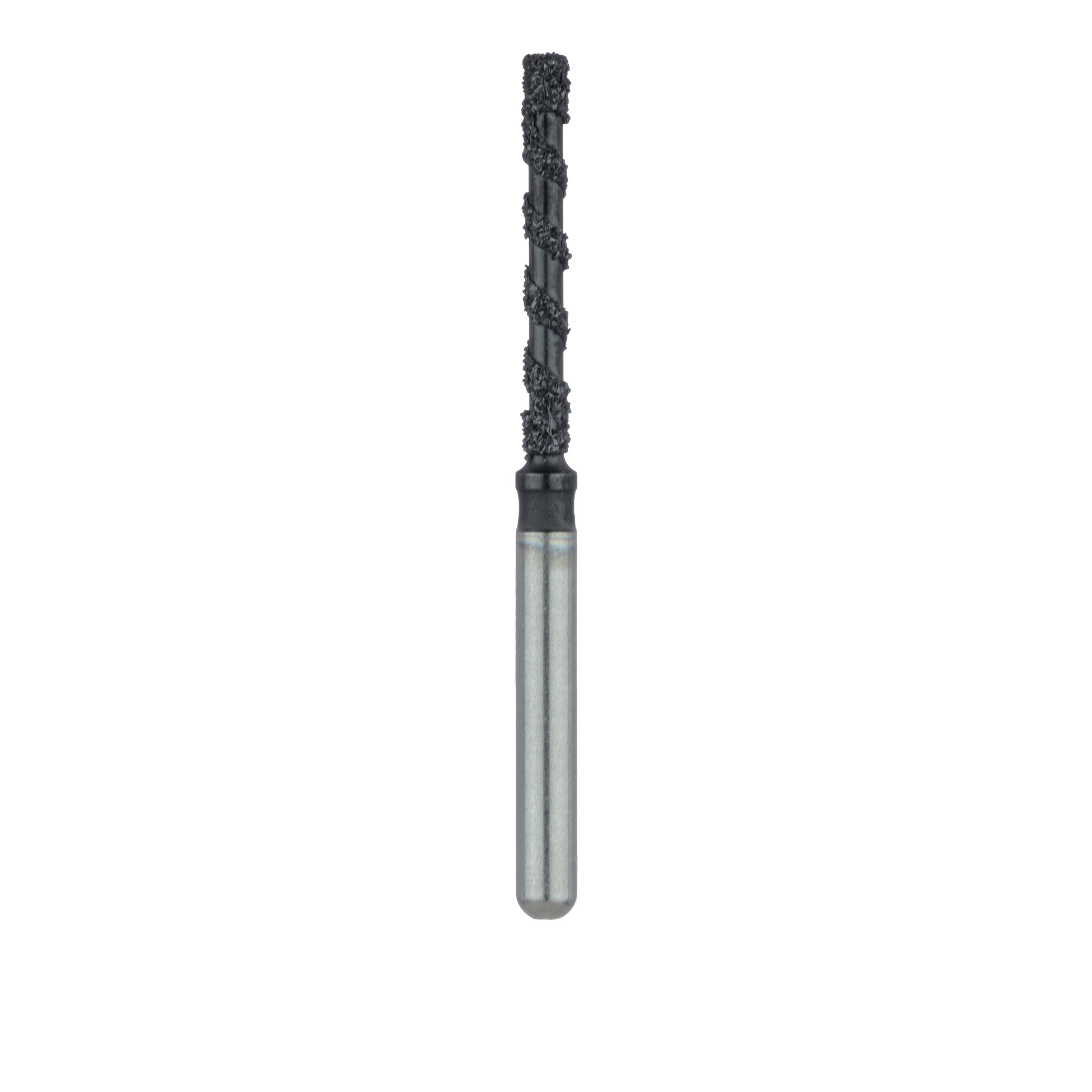 B837L-012-FG Black Cobra Diamond Bur, Long Flat End Cylinder, 1.2mm Ø, Super Coarse, FG