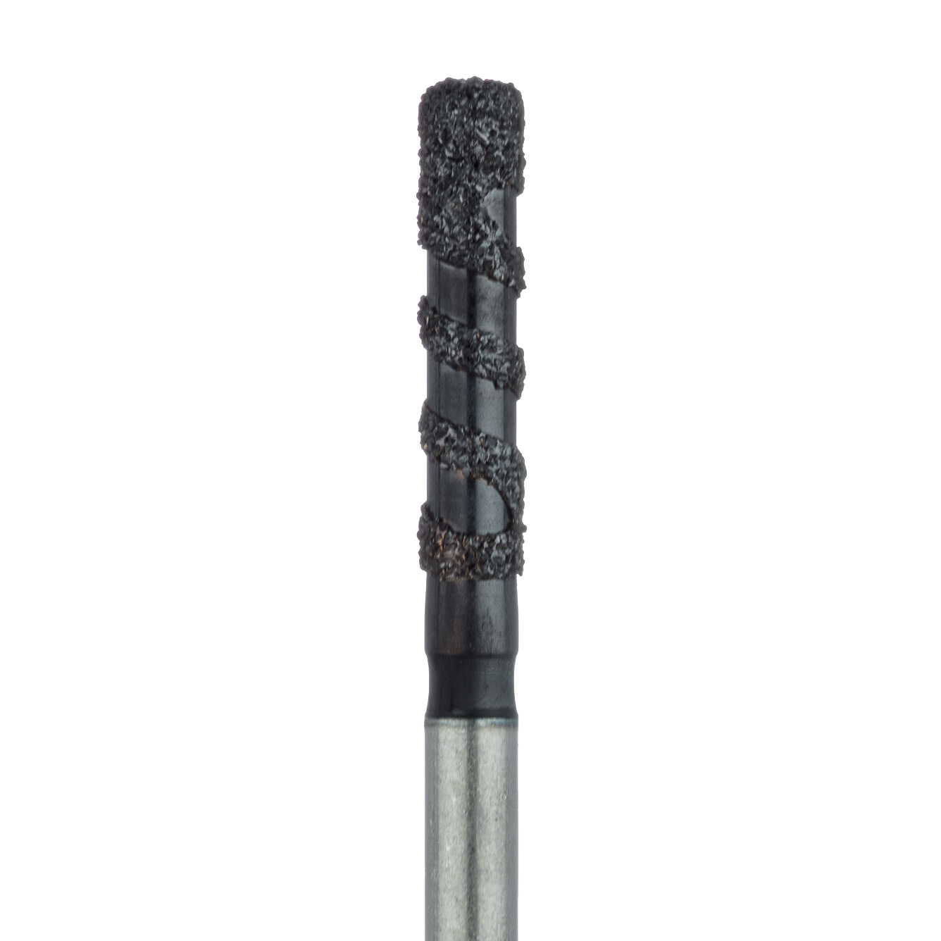 B837R-018-FG Black Cobra Diamond Bur, Round Edge Cylinder, 1.8mm Ø, Super Coarse, FG