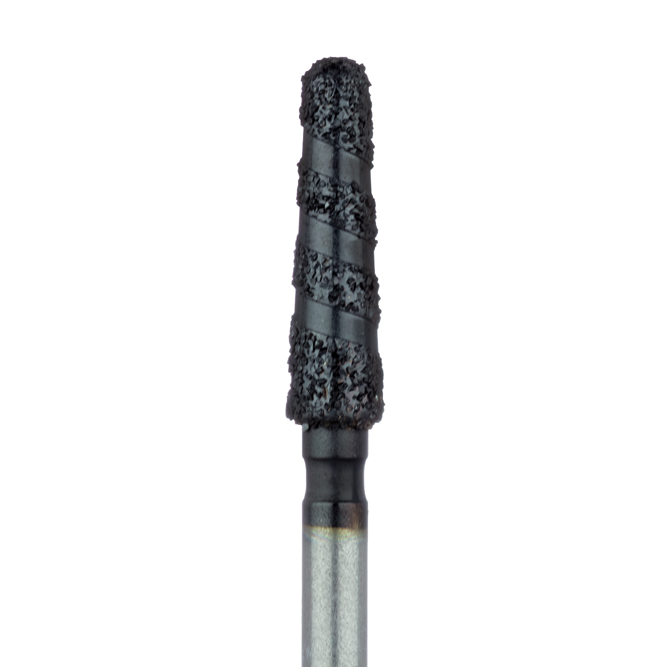 B850-025-FG Black Cobra Diamond Bur, Super Coarse Grit, Round end taper, 2.5mm, FG