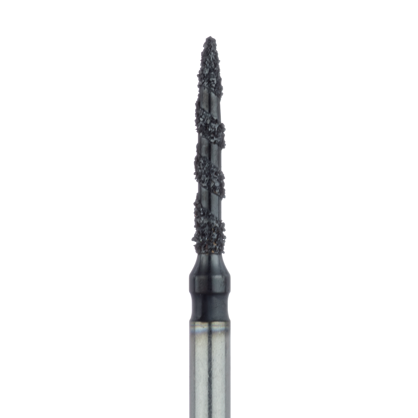 B862-012-FG Black Cobra Diamond Bur, Flame, 1.2mm Ø, Super Coarse, FG