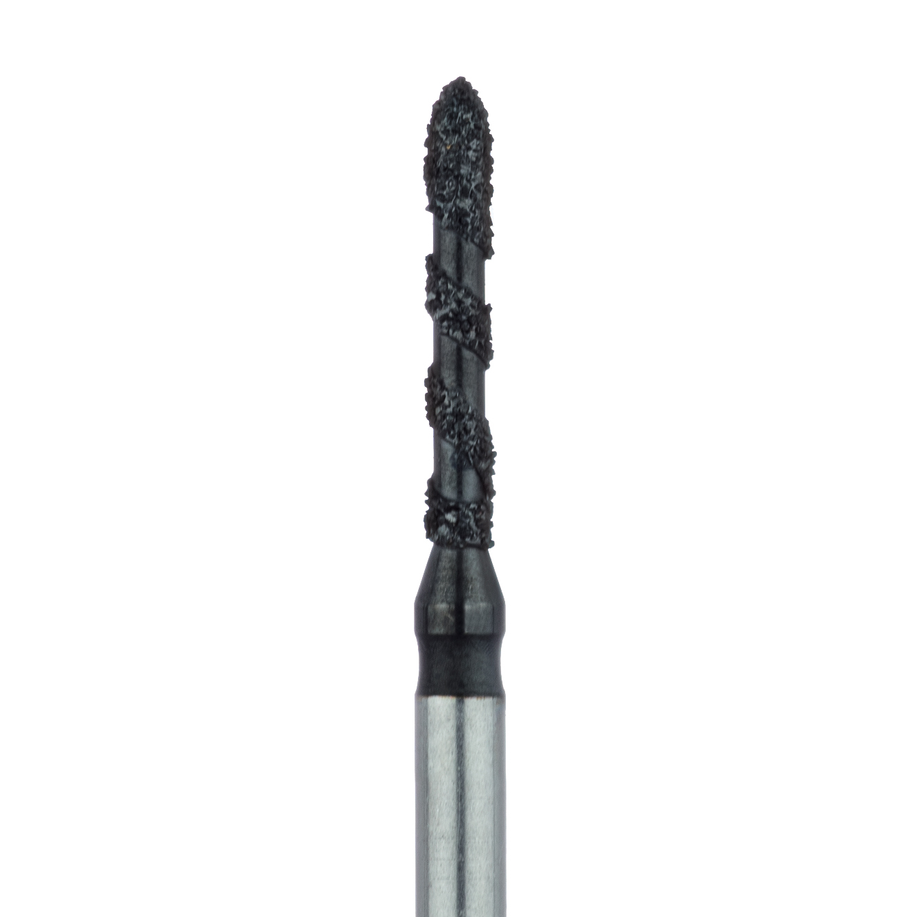 B868-012-FG Black Cobra Diamond Bur, Long Torpedo, 1.2mm Ø, Super Coarse, FG