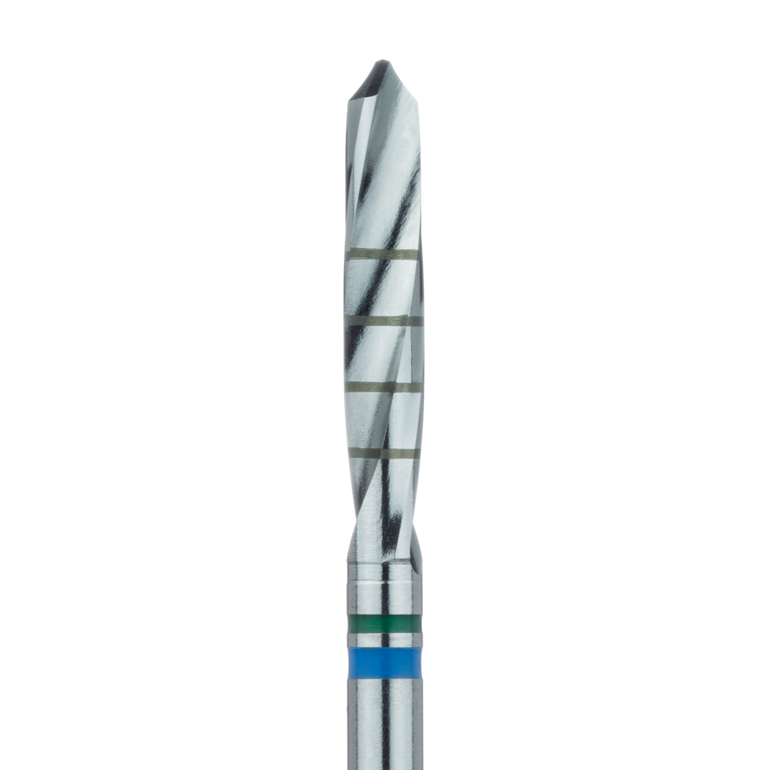 F1001-025-RAXL Surgery, Green / Blue Pilot Bur, 2.5mm Ø, Length 15mm, RAXL
