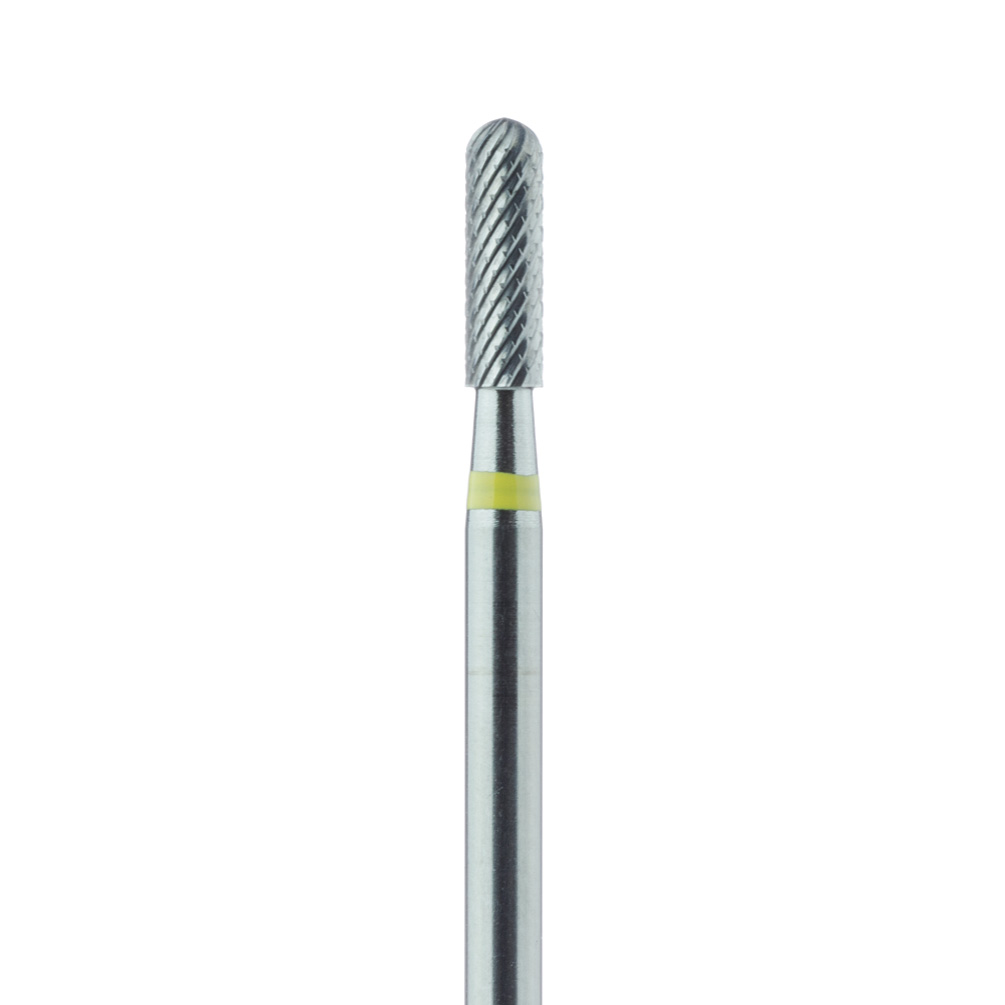 HM129EX-023-HP Laboratory Carbide Bur, Extra Fine, Cross Cut, Round End Cylinder, 2.3mm Ø, HP