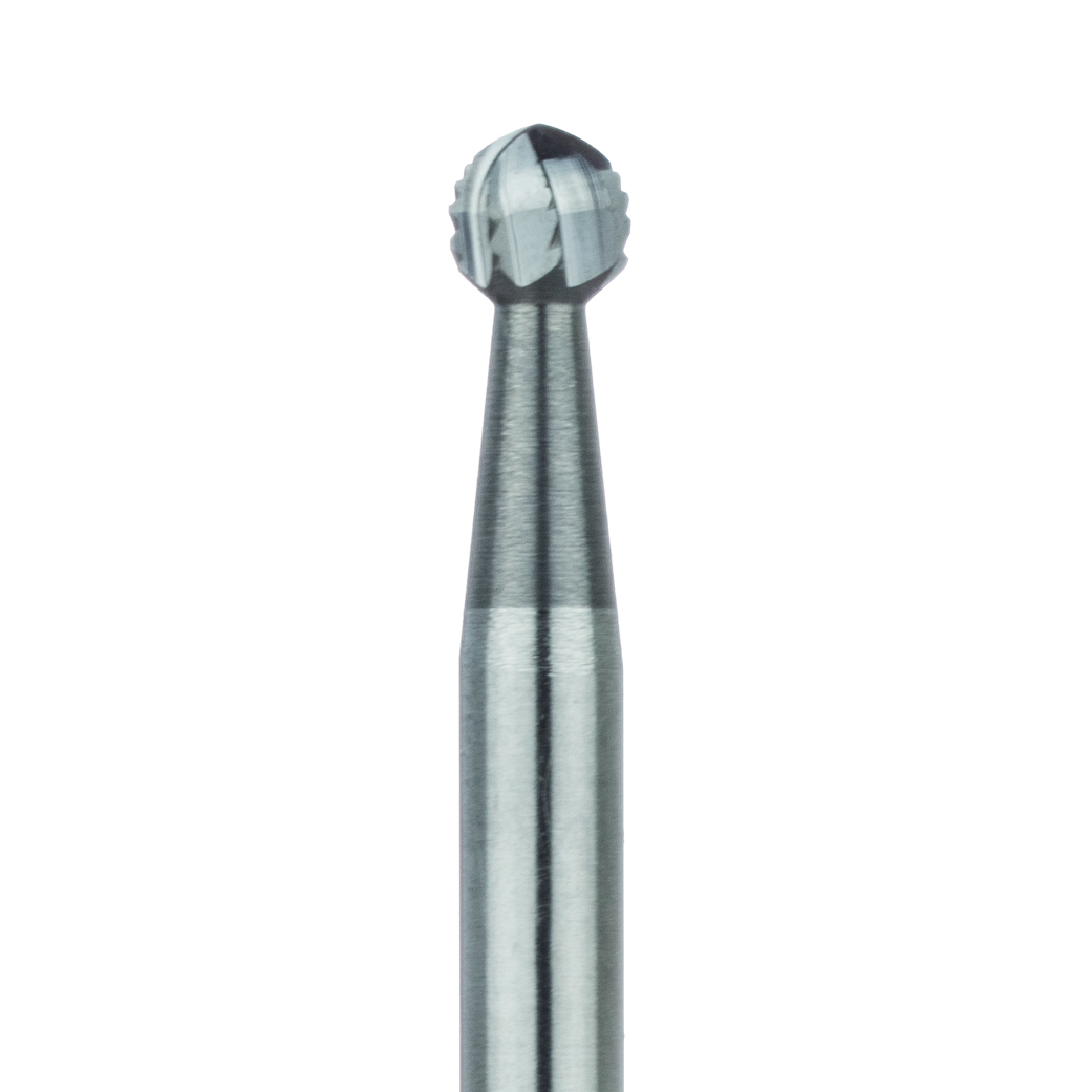 HM141A-027-RAX Surgical Round Carbide Bur, Cross Cut, 2.7mm Ø, RAX