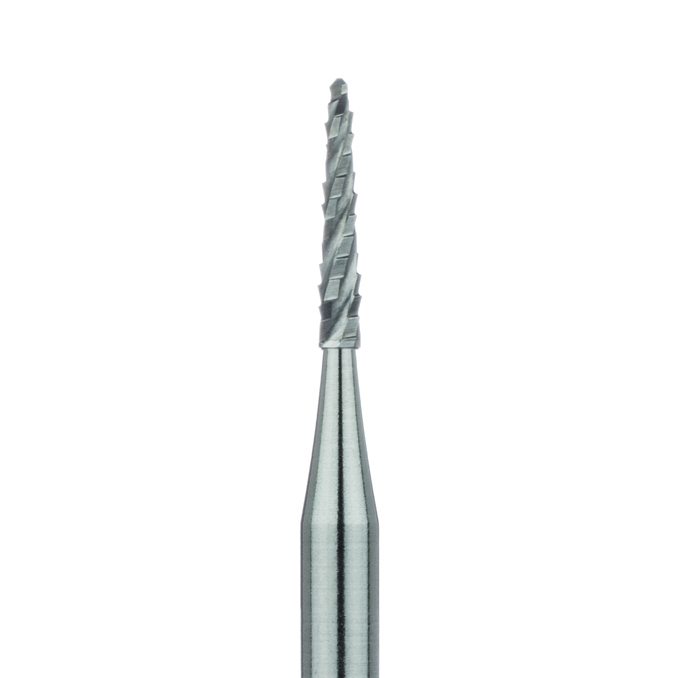 HM162SL-014-HP Surgical Lindemann Carbide Bur, Cross Cut, Long Neck 1.4mm Ø, Length 8mm, HP