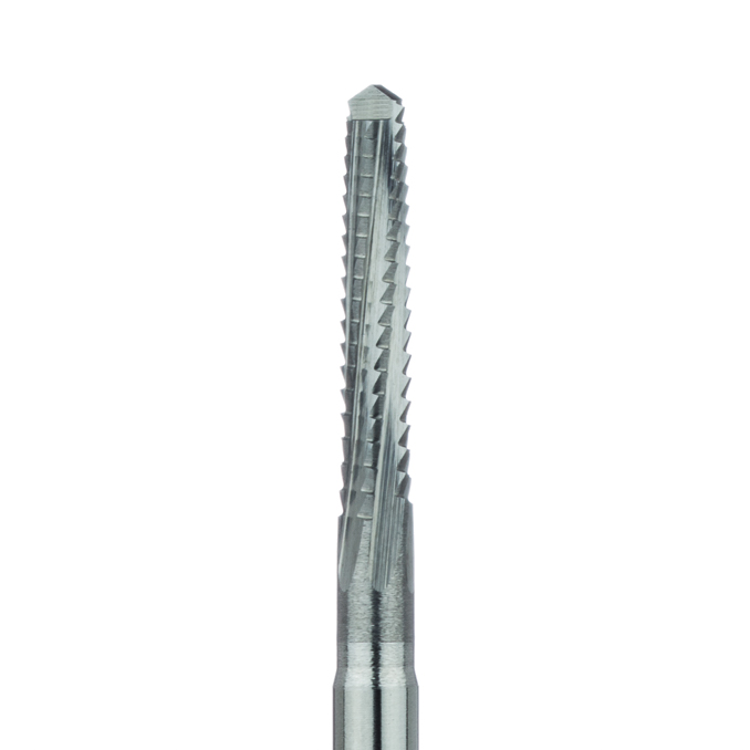 HM166-021-HP Surgical Lindemann Carbide Bur Cross Cut, Spade Tip 2.1 x 11mm HP