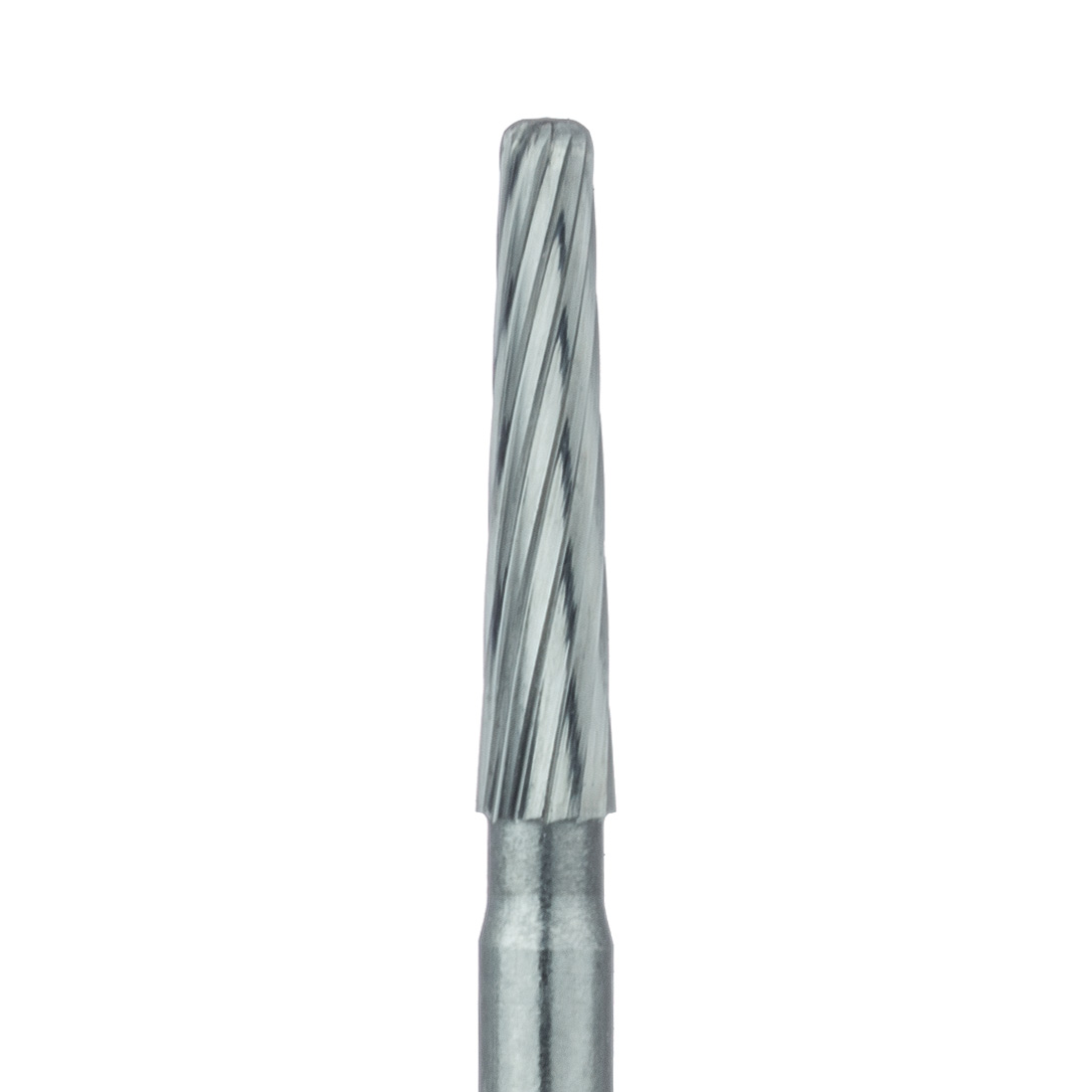 HM212LR-016-FG Trimming & Finishing Carbide Bur Fine, Tapered Round Edge, 1.6mm, FG