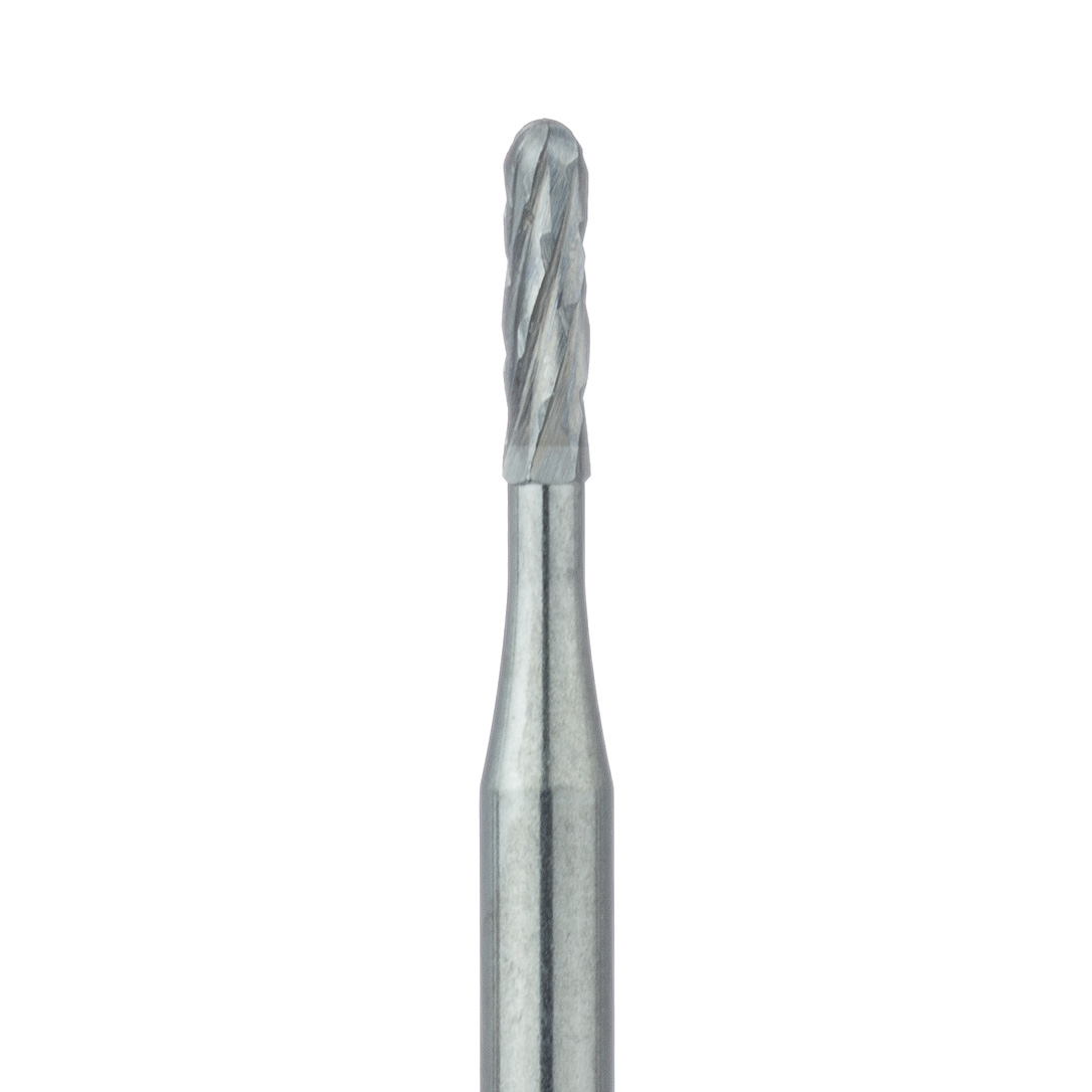 HMG21RX-010-FG Crown Cutting Carbide Bur, Round End Cylinder Cross Cut, 1mm Ø, FG