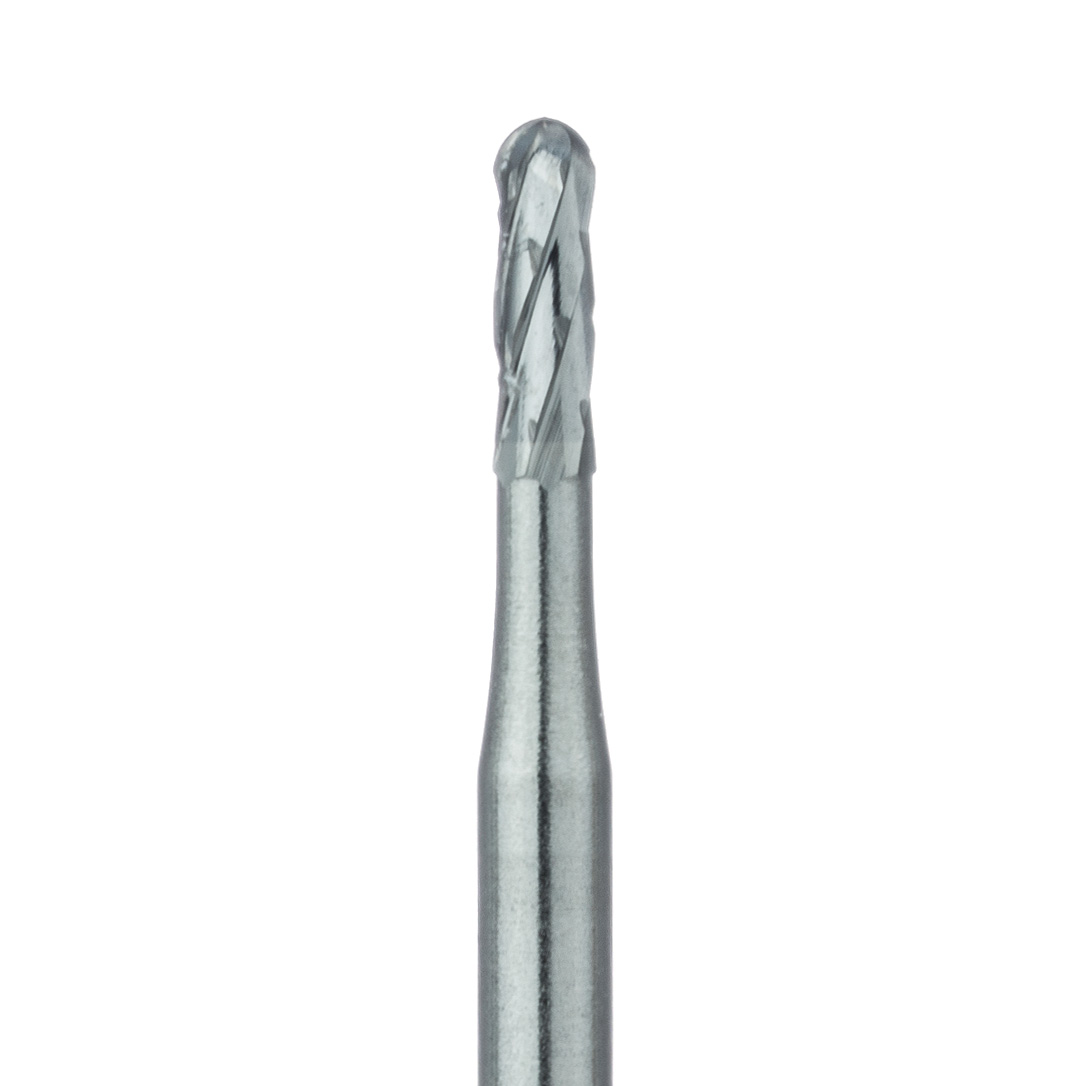 HMG21RX-012-FG Crown Cutting Carbide Bur, Round End Cylinder Cross Cut, 1.2mm Ø, FG