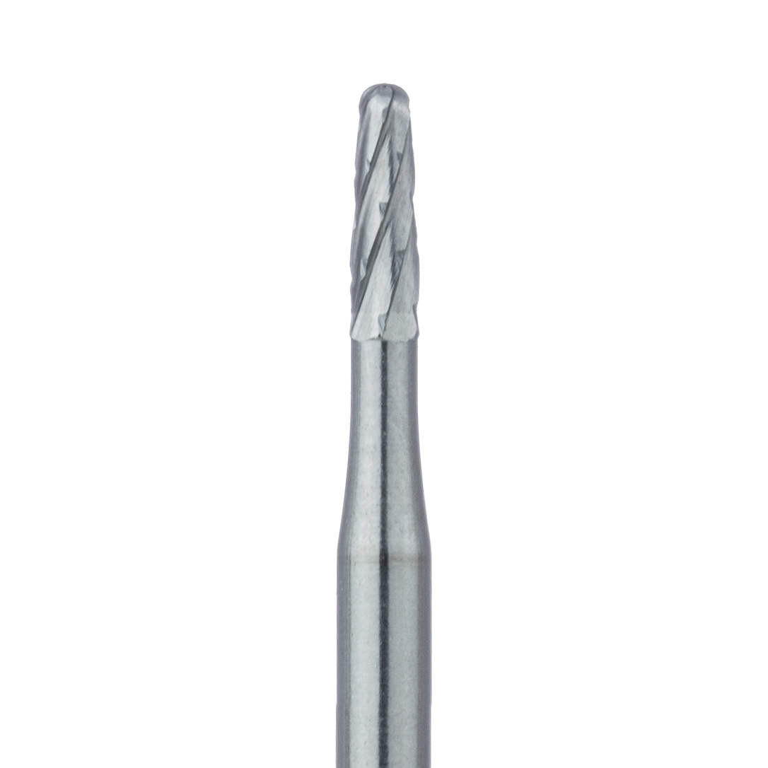 HM23RX-012-FG Operative Carbide Bur, Specialty Crown Removal, Round End Taper, 1.2mm Ø, FG