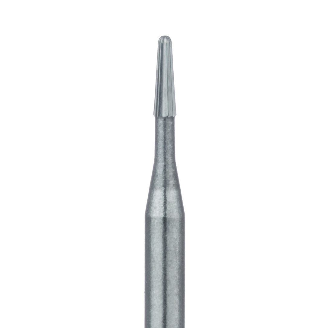 HM247-009-FG Trimming & Finishing Carbide Bur, Fine, Round End Taper, US#7801, 0.9mm Ø, FG