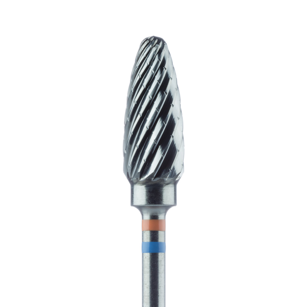 HM251FF-060-HP Laboratory Carbide Bur, Fine, Faceted toothing w / Cross Cut, Lab Carbide Cutter 6.0mm, HP