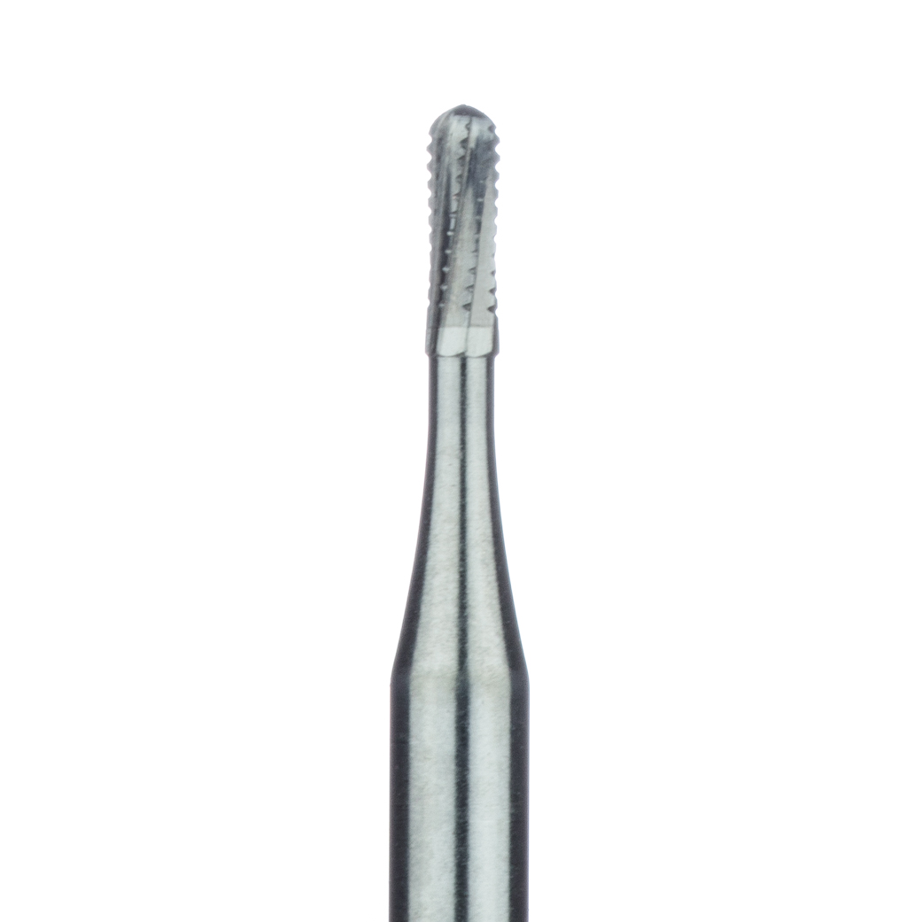 HM31C-012-RA Carbide Bur Specialty, Crown Removal, Round End Cross Cut Fissure, 1.2mm Ø, RA