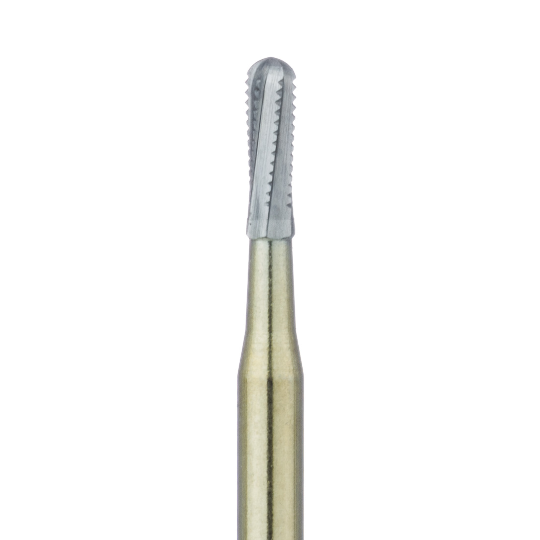 HMG37RS-012-FG Crown Cutting Carbide Bur, Round End Cylinder, 1.2mm Ø, Working Length 4.1mm, FG