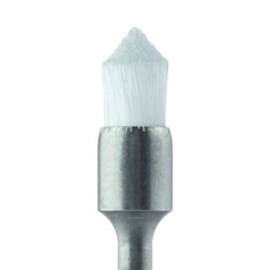 115-040-RA Polisher, White, Prophylaxis Brush, With Hard Nylon Bristles, 4mm Ø, RA