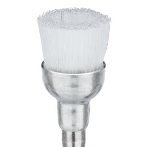 116-060-RA Polisher, White, Prophylaxis Brush, With Hard Nylon Bristles, 6mm Ø, RA