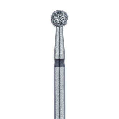 801H-025-FG Round Diamond Bur, 2.5mm Ø, Super Coarse, FG