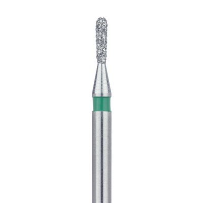 809RG-010-FG Pear, Round End Diamond Bur, 1mm Ø, Coarse, FG