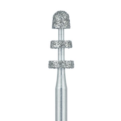 834W-035-FG Christmas Tree Diamond Bur, Modified Depth Limiting, .8mm / 1.0mm / 1.2mm. Medium, FG