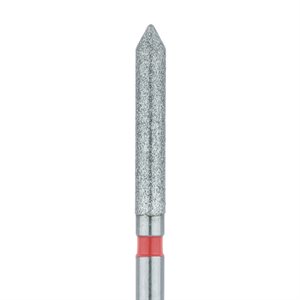886F-016-FG Long Pointed Tip Cylinder Diamond Bur, 1.6mm Ø, Fine, FG