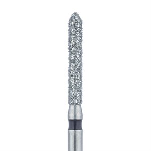 886H-016-FG Long Pointed Tip Cylinder Diamond Bur, 1.6mm Ø, Super Coarse, FG
