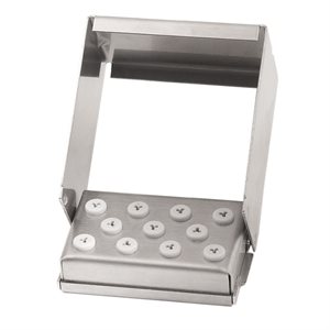BS670 Bur Block, Stainless Steel with Grommets, 11 HP, Non-Corrosive, Sterilizable