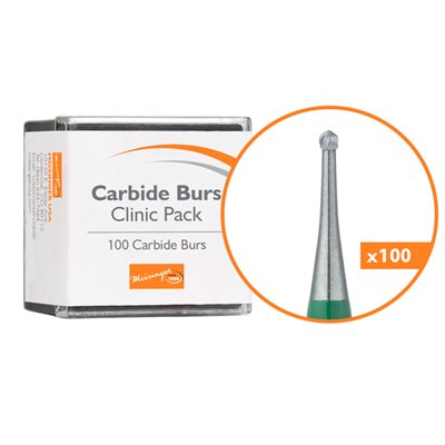 C0002SRAL Operative Carbide Bur, Clinic Pack, 100pcs, Round Super Sharp, US#2S, RAL