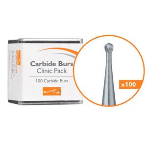 C0004RA Operative Carbide Bur, Clinic Pack, 100pcs Round US#4, RA