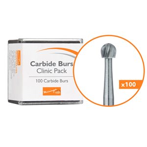 C0008FG Operative Carbide Bur, Clinic Pack, 100pcs, Round, US#8, FG