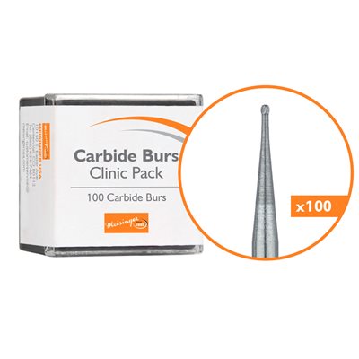 C0014FG Operative Carbide Bur, Clinic Pack, 100pcs, Round, US#1 / 4, FG