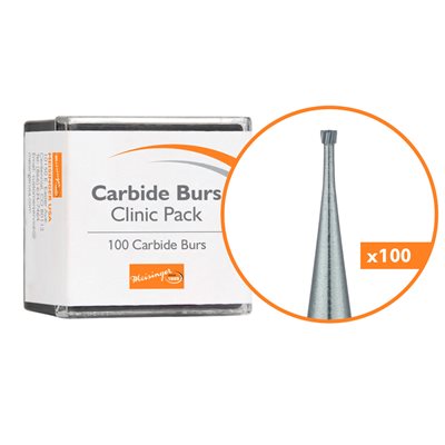 C0034RA Operative Carbide Bur, Clinic Pack, 100pcs, Inverted Cone, US#34, RA